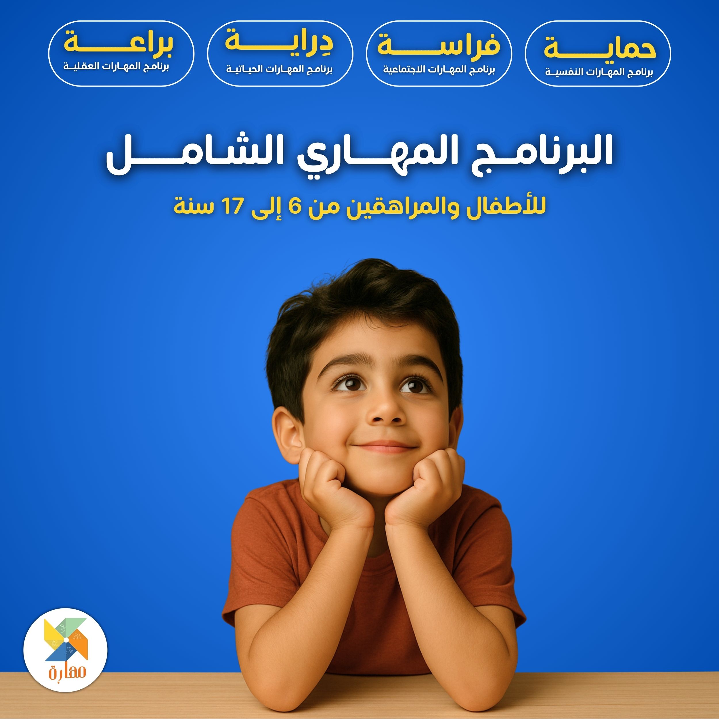 🟠 برنامج مهارات الحياة الشامل (موصى به ويحتوى على المهارات الأربعة)